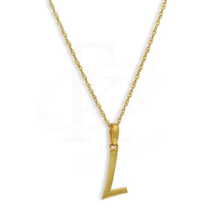 Gold Necklace (Chain With Alphabet Pendant) 22Kt - Fkjnkl22K2731 L / 2.710 Grams Necklaces