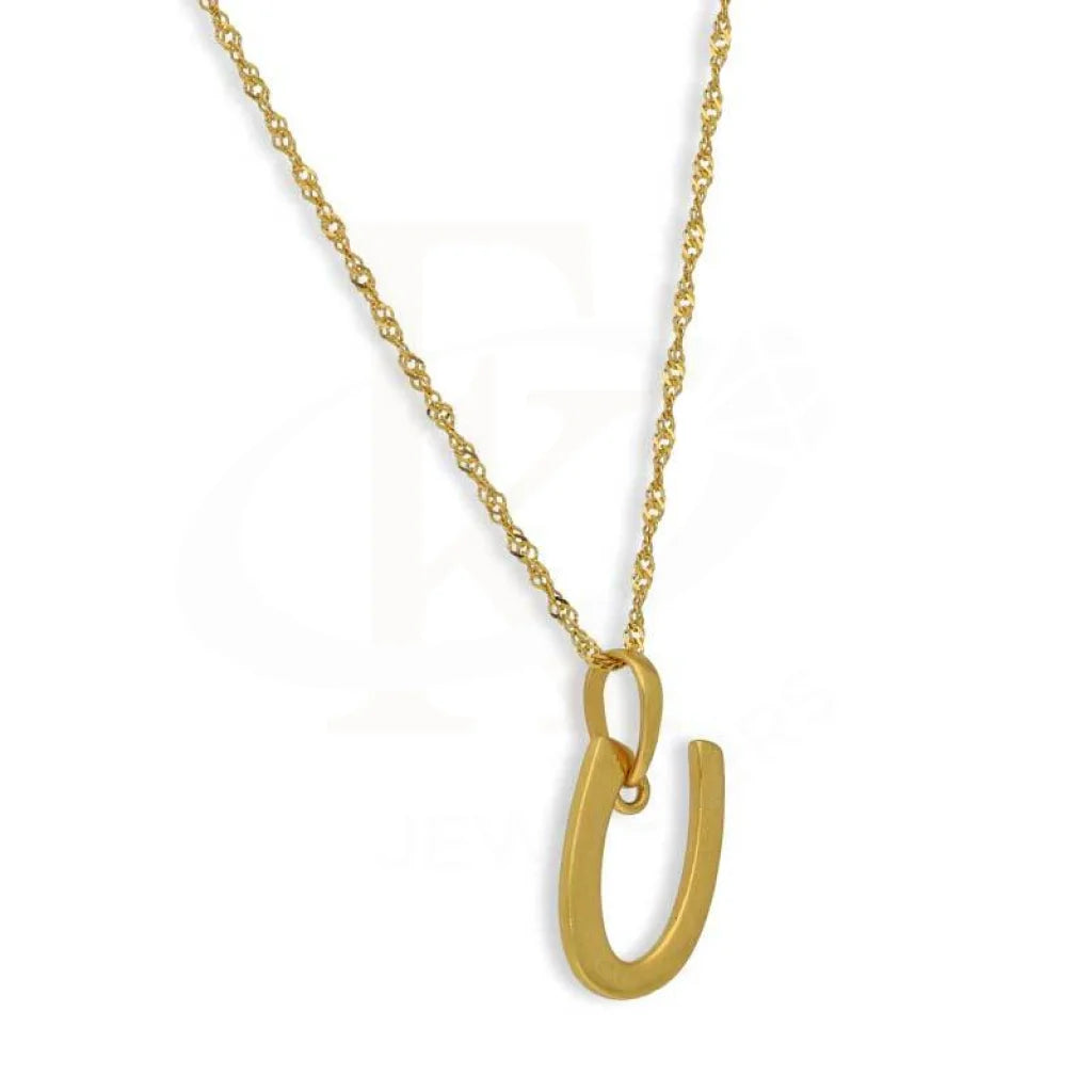 Gold Necklace (Chain With Alphabet Pendant) 22Kt - Fkjnkl22K2731 Necklaces