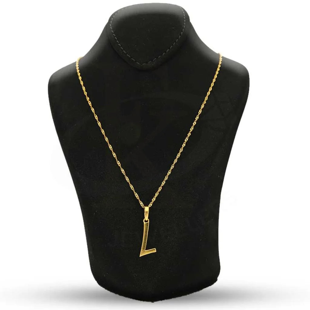 Gold Necklace (Chain With Alphabet Pendant) 22Kt - Fkjnkl22K2731 Necklaces