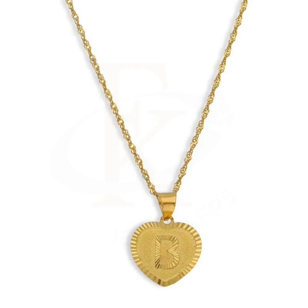 Gold Necklace (Chain With Alphabet Pendant) 22Kt - Fkjnkl22K2732 B / 2.840 Grams Necklaces