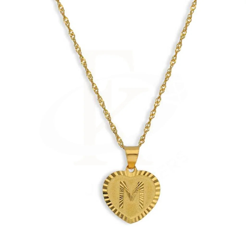 Gold Necklace (Chain With Alphabet Pendant) 22Kt - Fkjnkl22K2732 M / 2.830 Grams Necklaces