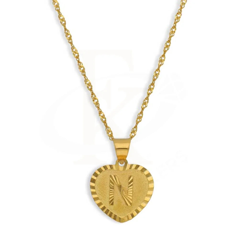 Gold Necklace (Chain With Alphabet Pendant) 22Kt - Fkjnkl22K2732 N / 2.770 Grams Necklaces