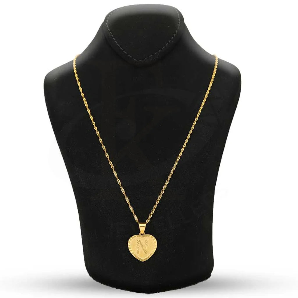 Gold Necklace (Chain With Alphabet Pendant) 22Kt - Fkjnkl22K2732 Necklaces