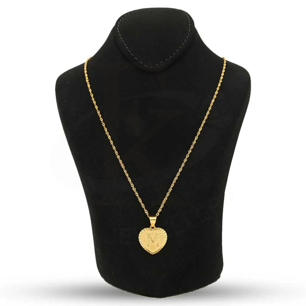 Gold Necklace (Chain With Alphabet Pendant) 22Kt - Fkjnkl22K2732 Necklaces