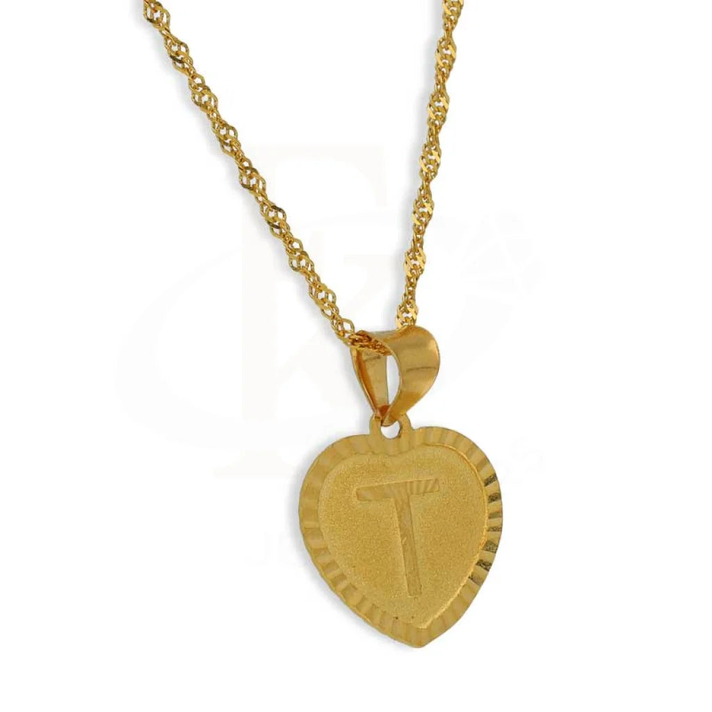 Gold Necklace (Chain With Alphabet Pendant) 22Kt - Fkjnkl22K2732 Necklaces