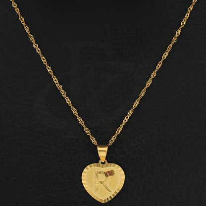 Gold Necklace (Chain With Alphabet Pendant) 22Kt - Fkjnkl22K2732 Necklaces