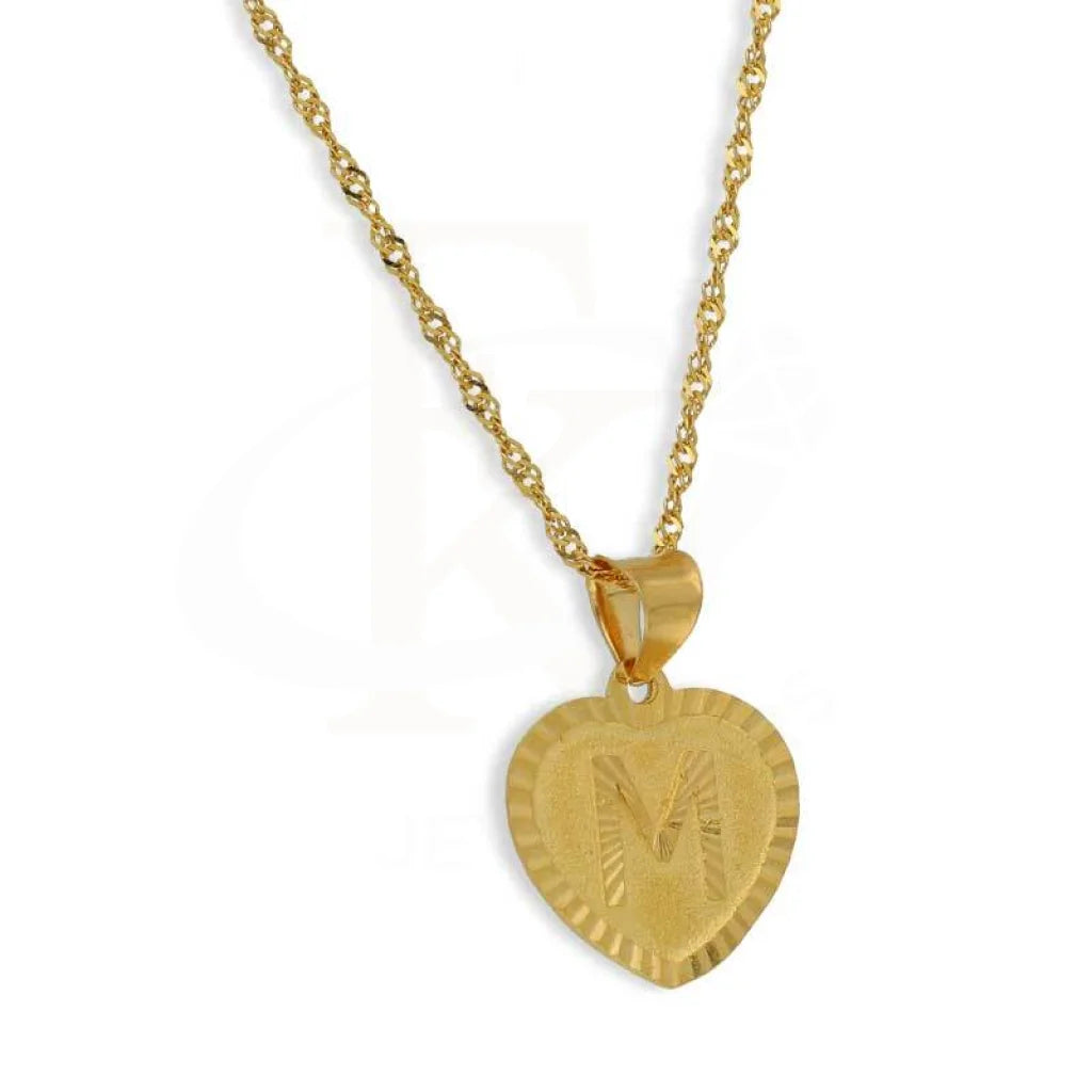 Gold Necklace (Chain With Alphabet Pendant) 22Kt - Fkjnkl22K2732 Necklaces