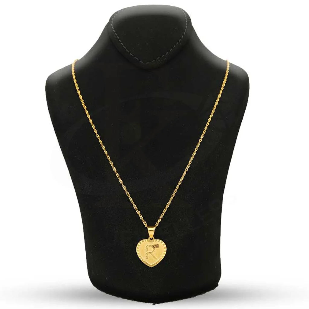 Gold Necklace (Chain With Alphabet Pendant) 22Kt - Fkjnkl22K2732 Necklaces