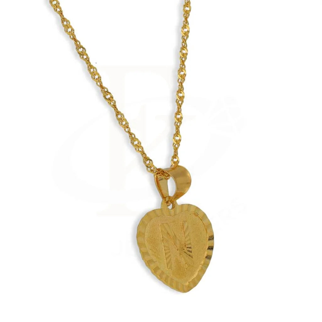 Gold Necklace (Chain With Alphabet Pendant) 22Kt - Fkjnkl22K2732 Necklaces