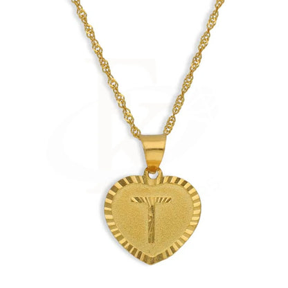 Gold Necklace (Chain With Alphabet Pendant) 22Kt - Fkjnkl22K2732 T / 2.750 Grams Necklaces