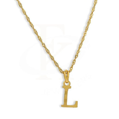 Gold Necklace (Chain With Alphabet Pendant) 22Kt - Fkjnkl22K2733 Necklaces