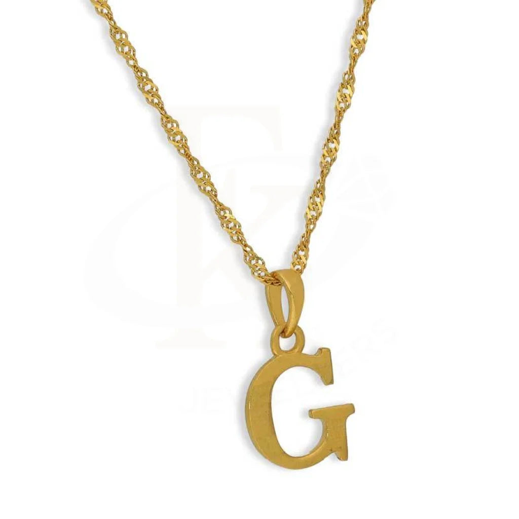 Gold Necklace (Chain With Alphabet Pendant) 22Kt - Fkjnkl22K2733 Necklaces