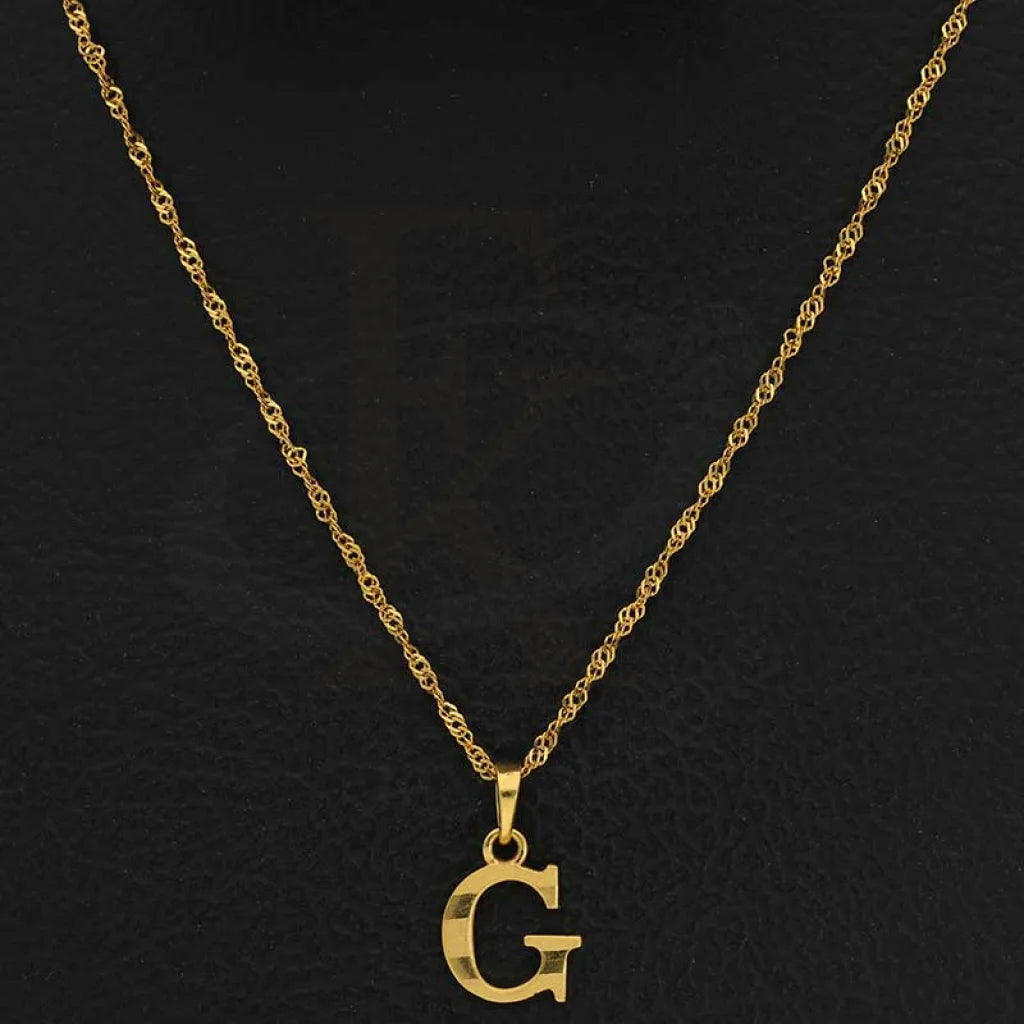 Gold Necklace (Chain With Alphabet Pendant) 22Kt - Fkjnkl22K2733 Necklaces