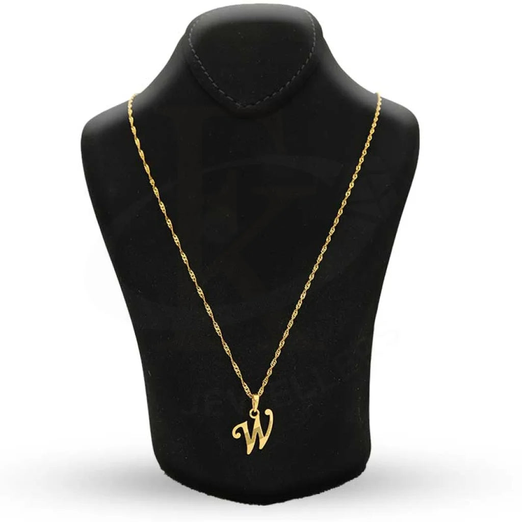 Gold Necklace (Chain With Alphabet Pendant) 22Kt - Fkjnkl22K2733 Necklaces