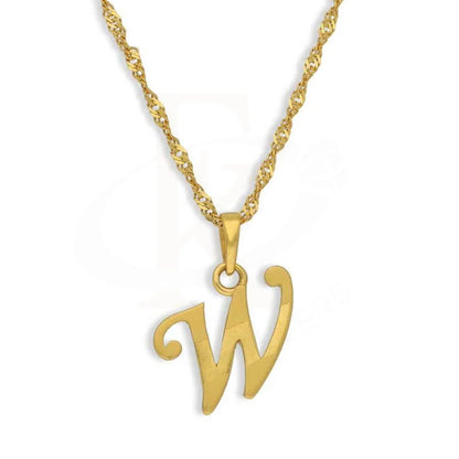 Gold Necklace (Chain With Alphabet Pendant) 22Kt - Fkjnkl22K2733 Necklaces