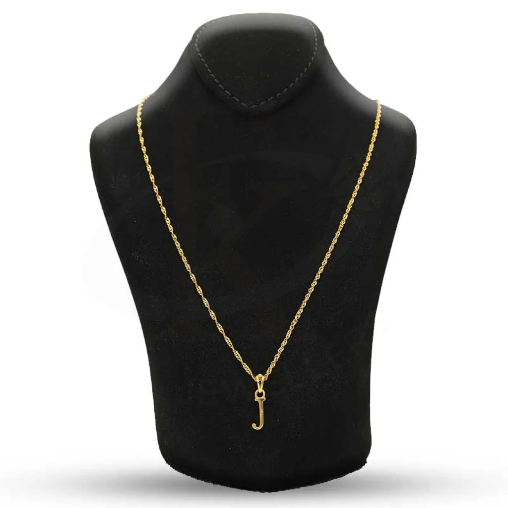 Gold Necklace (Chain With Alphabet Pendant) 22Kt - Fkjnkl22K2734 Necklaces