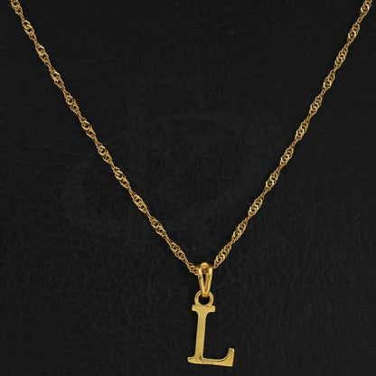 Gold Necklace (Chain With Alphabet Pendant) 22Kt - Fkjnkl22K2734 Necklaces