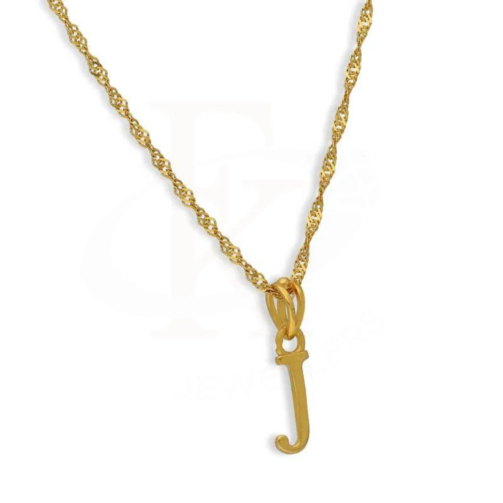 Gold Necklace (Chain With Alphabet Pendant) 22Kt - Fkjnkl22K2734 Necklaces