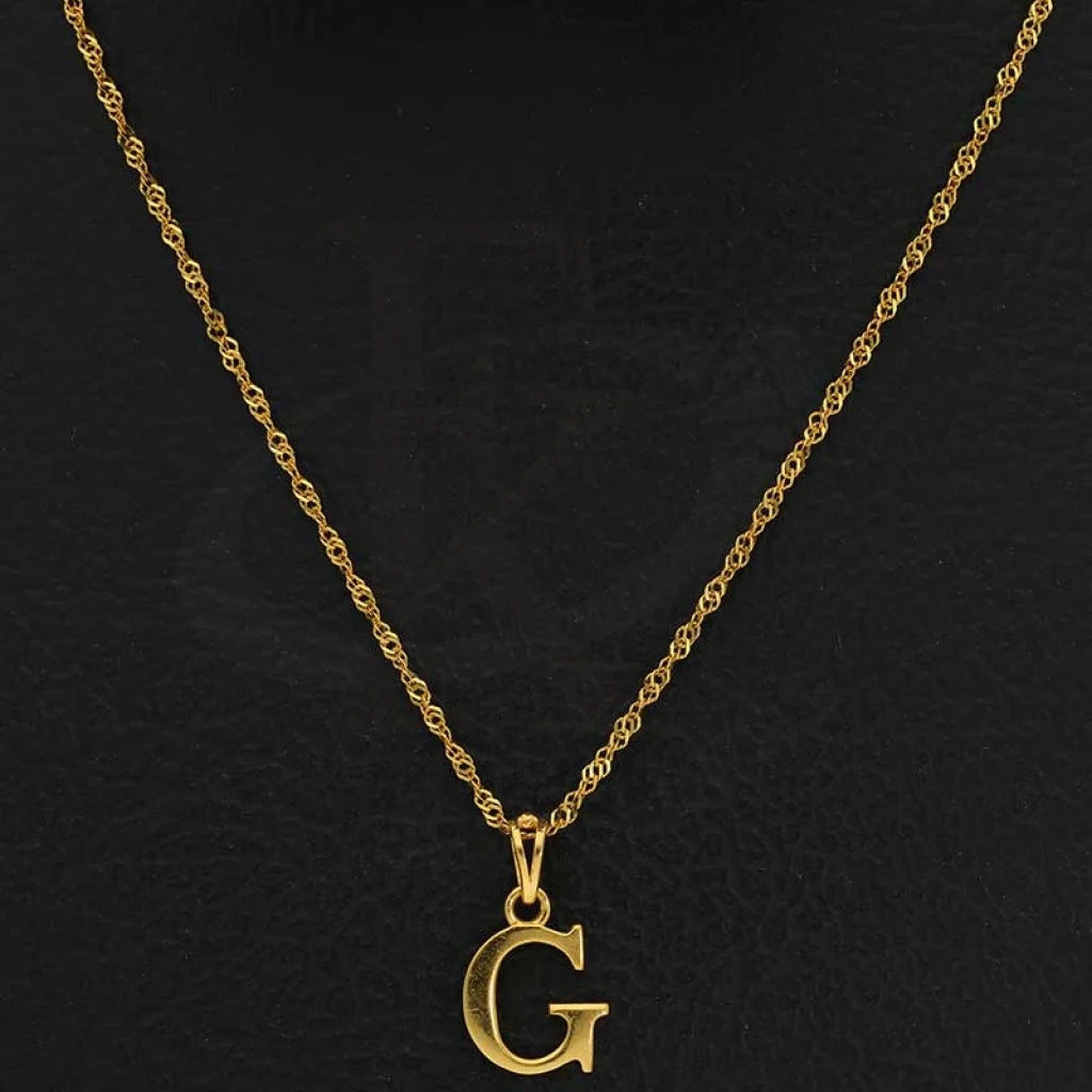 Gold Necklace (Chain With Alphabet Pendant) 22Kt - Fkjnkl22K2734 Necklaces