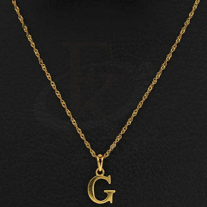 Gold Necklace (Chain With Alphabet Pendant) 22Kt - Fkjnkl22K2734 Necklaces