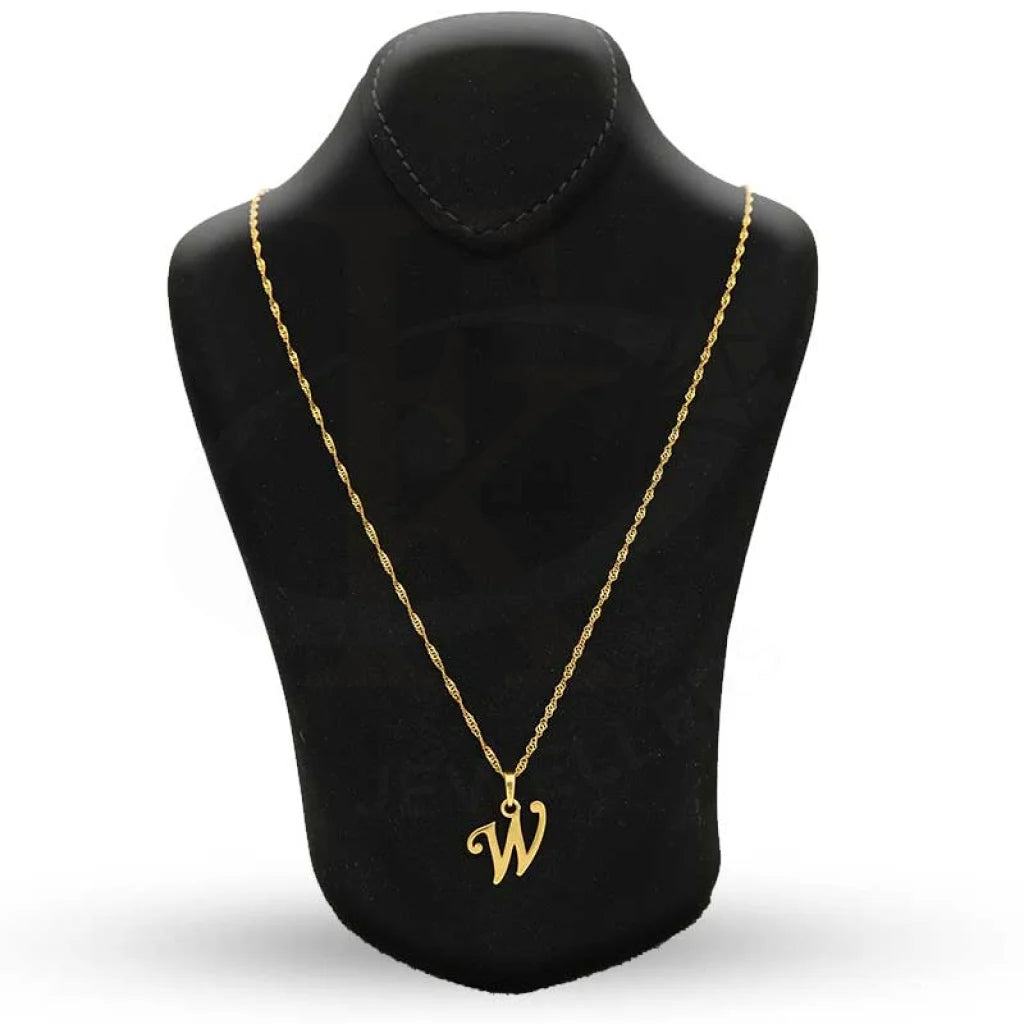 Gold Necklace (Chain With Alphabet Pendant) 22Kt - Fkjnkl22K2734 Necklaces