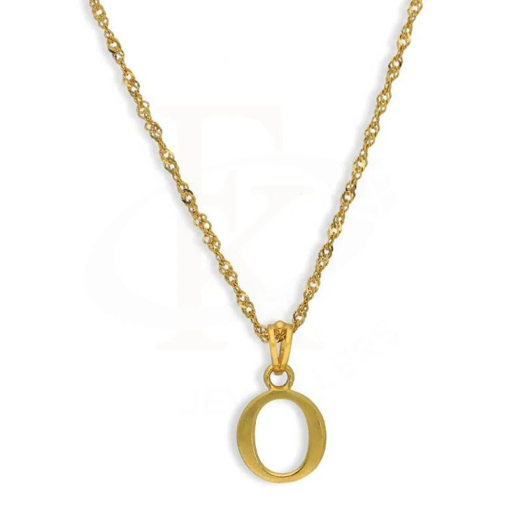 Gold Necklace (Chain With Alphabet Pendant) 22Kt - Fkjnkl22K2734 O / 2.280 Grams Necklaces