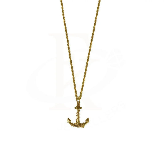 Gold Necklace (Chain With Anchor Pendant) 18Kt - Fkjnkl1770 Necklaces