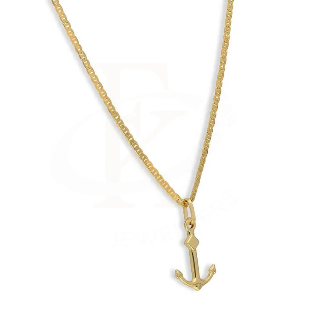 Gold Necklace (Chain With Anchor Pendant) 18Kt - Fkjnkl18K3136 Necklaces