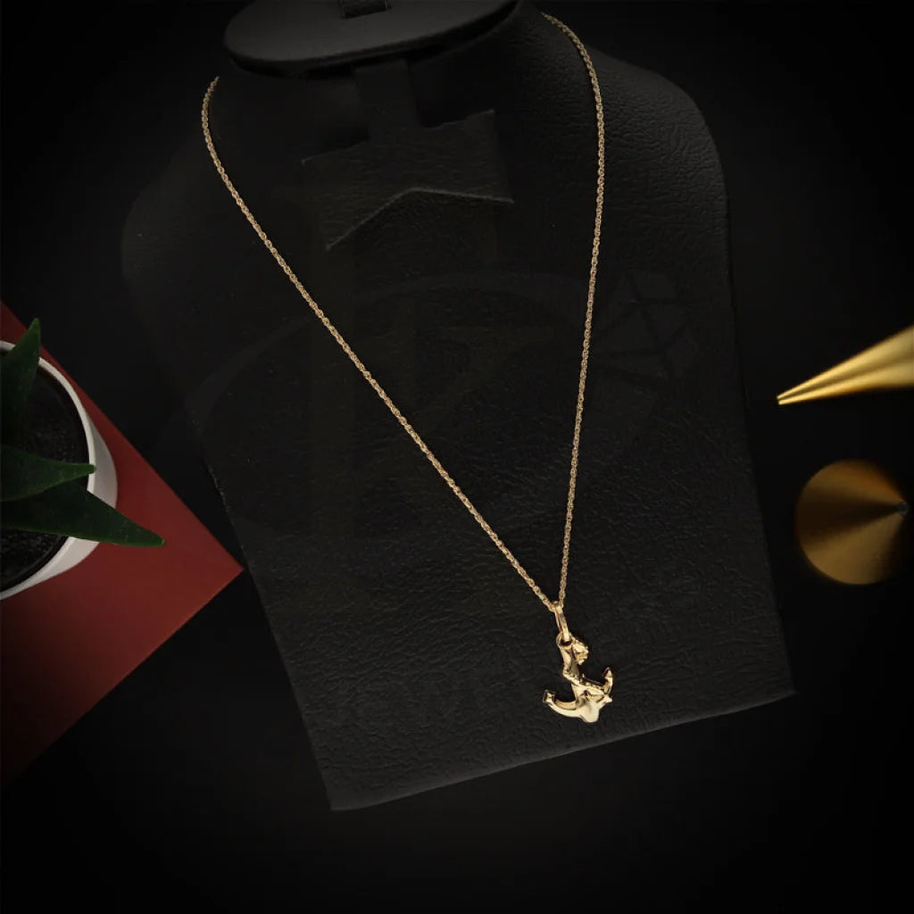 Gold Necklace (Chain With Anchor Pendant) 18Kt - Fkjnkl18K5450 Necklaces