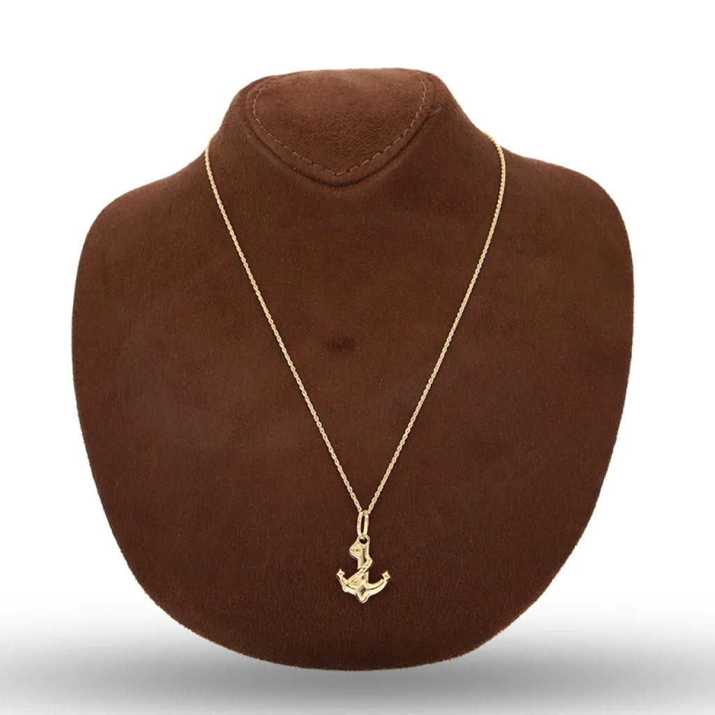 Gold Necklace (Chain With Anchor Pendant) 18Kt - Fkjnkl18K5450 Necklaces