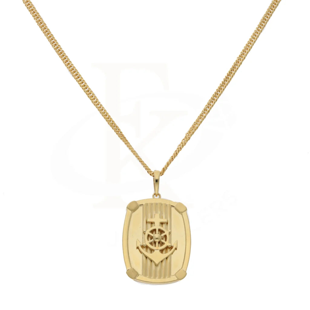 Gold Anchor Shaped Necklace 18Kt - Fkjnkl18K8326 Necklaces