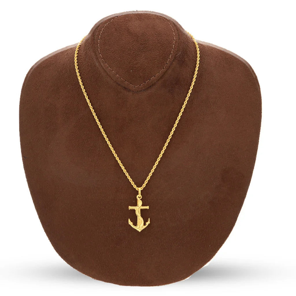 Gold Necklace (Chain With Anchor Pendant) 22Kt - Fkjnkl22K3164 Necklaces