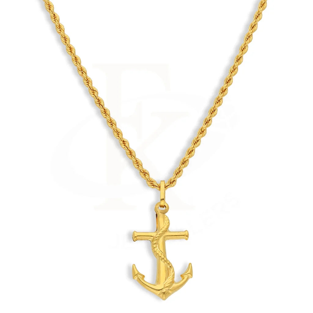 Gold Necklace (Chain With Anchor Pendant) 22Kt - Fkjnkl22K3164 Necklaces