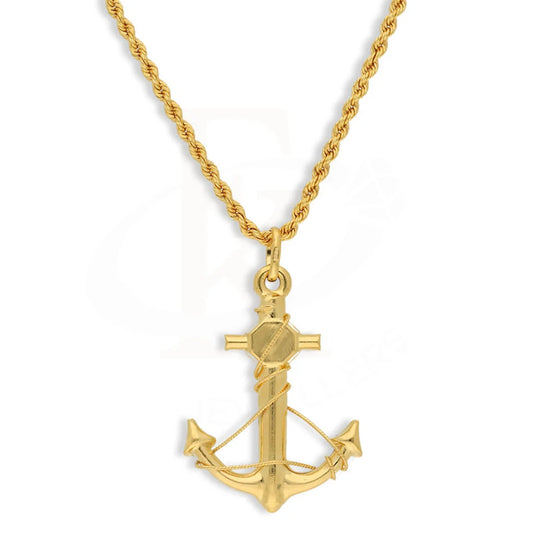 Gold Necklace (Chain With Anchor Pendant) 22Kt - Fkjnkl22K3167 Necklaces