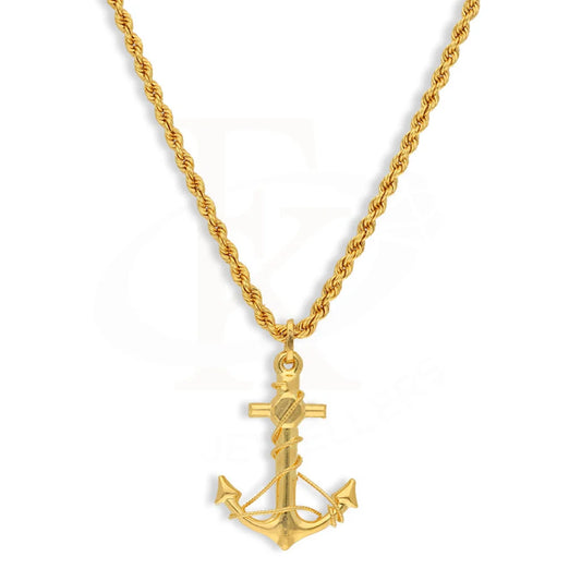 Gold Necklace (Chain With Anchor Pendant) 22Kt - Fkjnkl22K3171 Necklaces