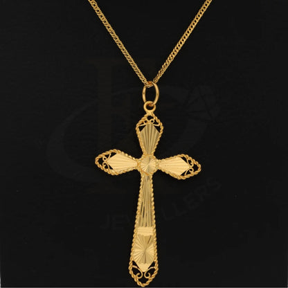 Gold Necklace (Chain With Angle Cross Pendant) 21Kt - Fkjnkl21K8564 Necklaces