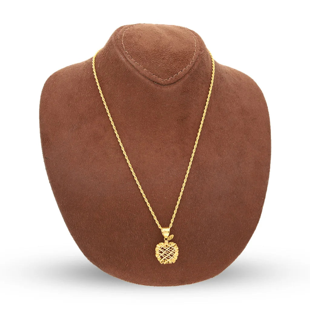 Gold Necklace (Chain With Apple Shaped Pendant) 21Kt - Fkjnkl21K5129 Necklaces