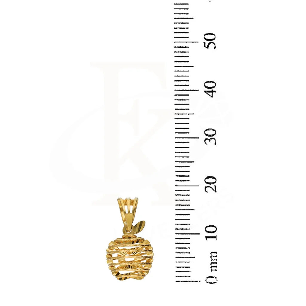 Gold Necklace (Chain With Apple Shaped Pendant) 21Kt - Fkjnkl21Km1001 Necklaces