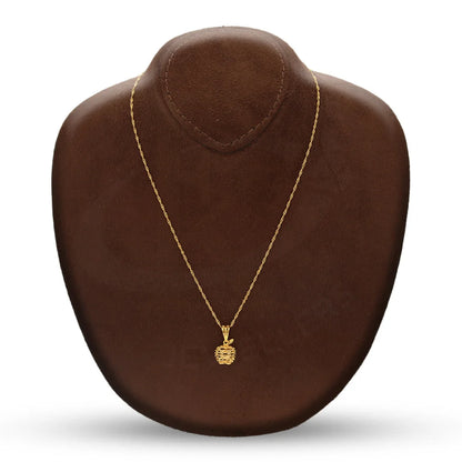 Gold Necklace (Chain With Apple Shaped Pendant) 21Kt - Fkjnkl21Km1001 Necklaces