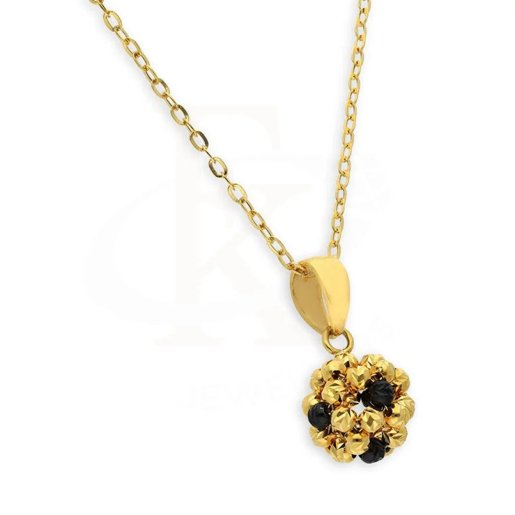 Gold Necklace (Chain With Ball Pendant) 18Kt - Fkjnkl18K2344 Necklaces