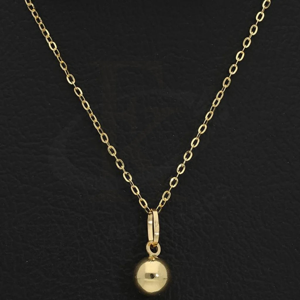 Gold Necklace (Chain With Ball Pendant) 18Kt - Fkjnkl18K2498 Necklaces