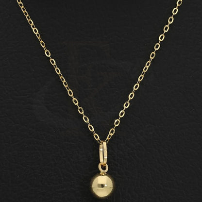 Gold Necklace (Chain With Ball Pendant) 18Kt - Fkjnkl18K2498 Necklaces