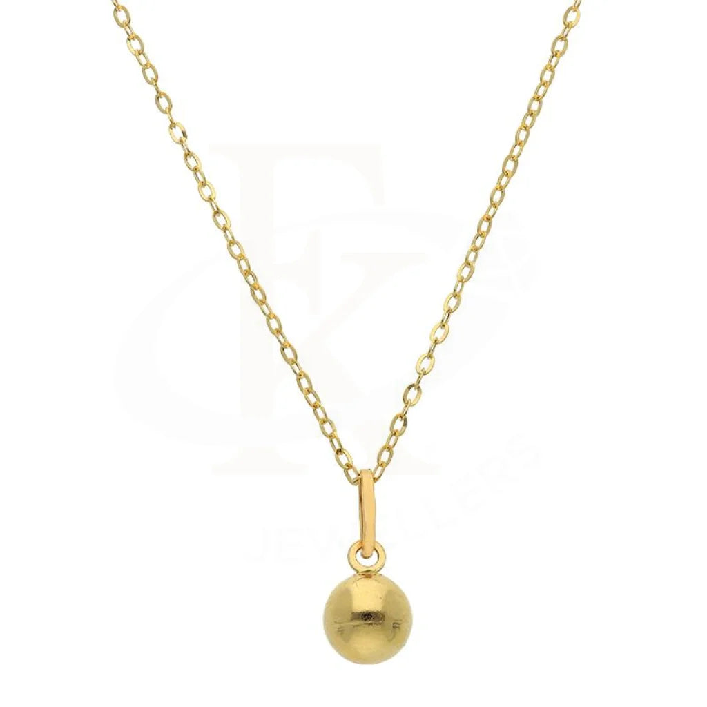 Gold Necklace (Chain With Ball Pendant) 18Kt - Fkjnkl18K2498 Necklaces