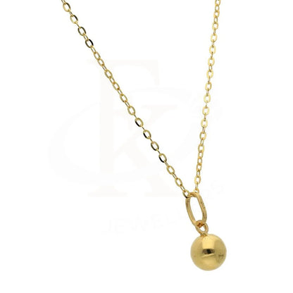 Gold Necklace (Chain With Ball Pendant) 18Kt - Fkjnkl18K2498 Necklaces