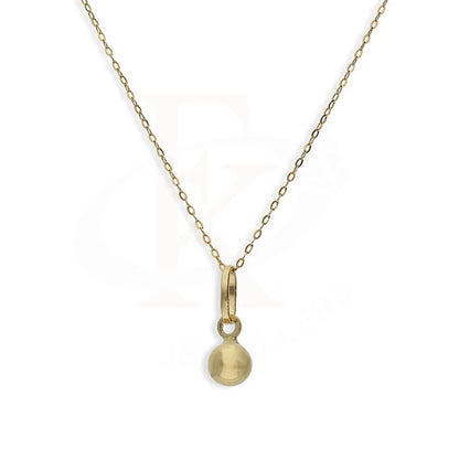 Gold Necklace (Chain With Ball Shaped Pendant) 18Kt - Fkjnkl18K2258 Necklaces