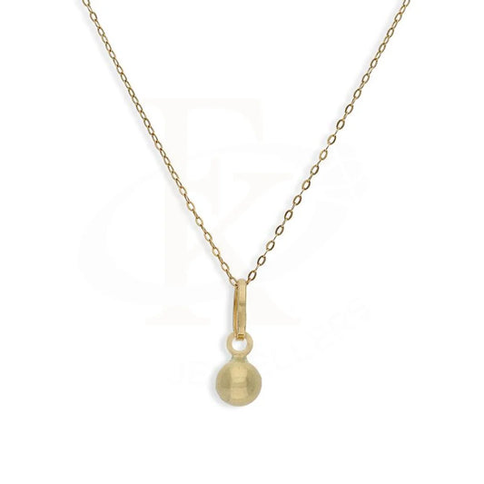 Gold Necklace (Chain With Ball Shaped Pendant) 18Kt - Fkjnkl18K2258 Necklaces