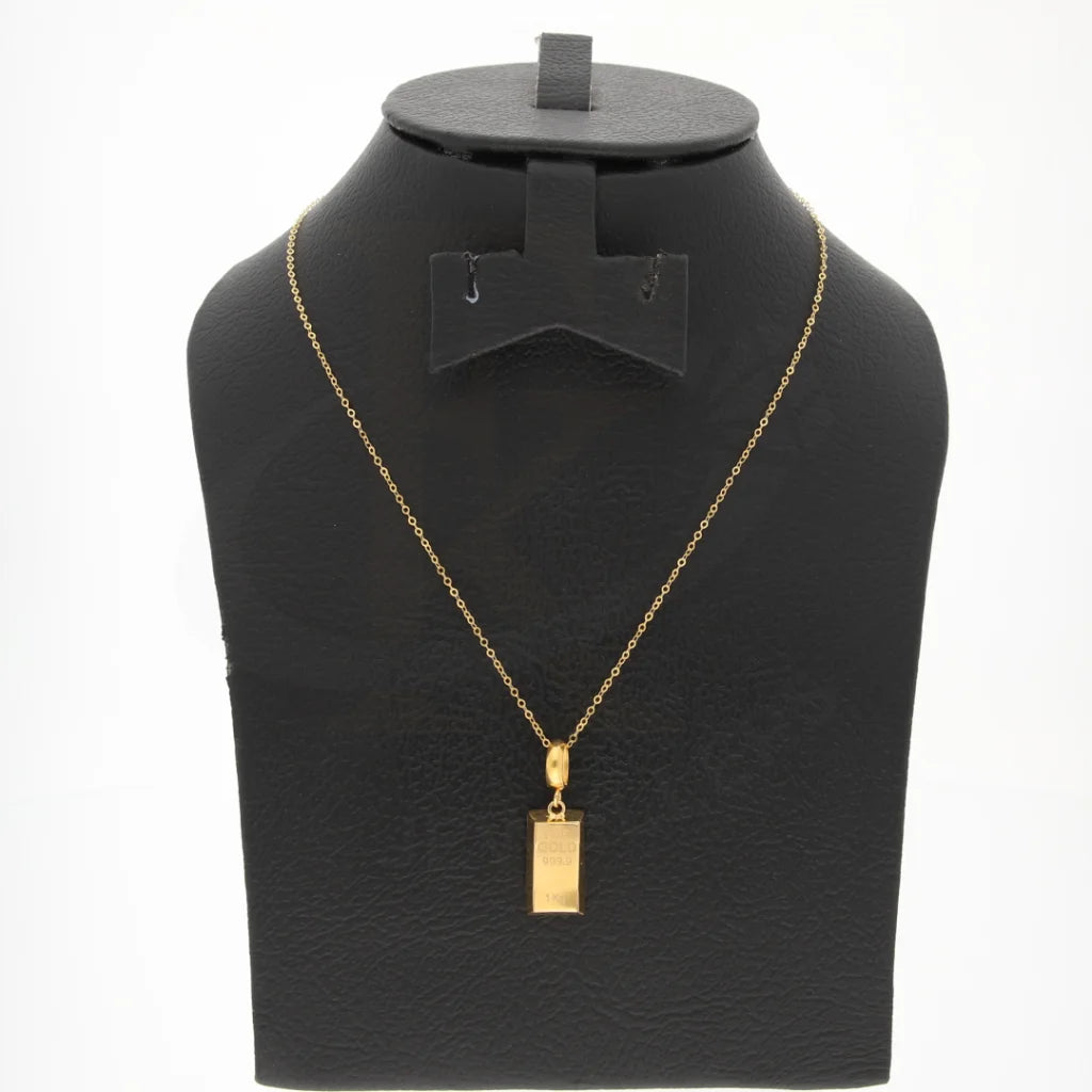 Gold Necklace (Chain With Bar Shaped Pendant) 21Kt - Fkjnkl21Km8038 Necklaces