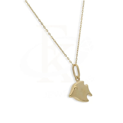 Gold Necklace (Chain With Butterfly Fish Shaped Pendant) 18Kt - Fkjnkl18K2252 Necklaces