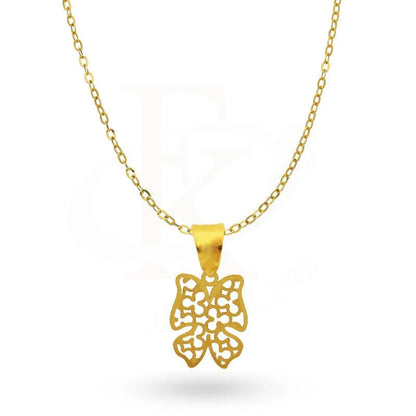 Gold Necklace (Chain With Butterfly Pendant) 18Kt - Fkjnkl18K2046 Necklaces