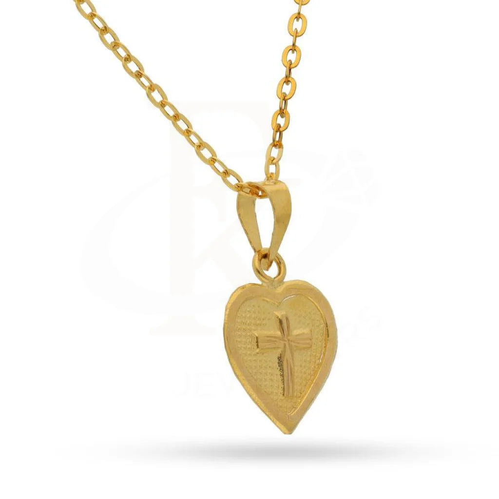 Gold Necklace (Chain With Cross Pendant) 18Kt - Fkjnkl1225 Necklaces